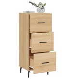 VidaXL Dressoir 34,5x34x90 cm bewerkt hout sonoma eiken