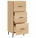 VidaXL Dressoir 34,5x34x90 cm bewerkt hout sonoma eiken