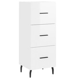 VidaXL Dressoir 34,5x34x90 cm bewerkt hout hoogglans wit