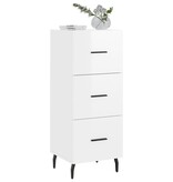 VidaXL Dressoir 34,5x34x90 cm bewerkt hout hoogglans wit