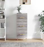 VidaXL Dressoir 34,5x34x90 cm bewerkt hout grijs sonoma eikenkleurig