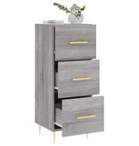 VidaXL Dressoir 34,5x34x90 cm bewerkt hout grijs sonoma eikenkleurig