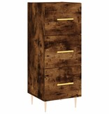 VidaXL Dressoir 34,5x34x90 cm bewerkt hout gerookt eiken