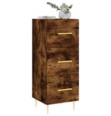 VidaXL Dressoir 34,5x34x90 cm bewerkt hout gerookt eiken