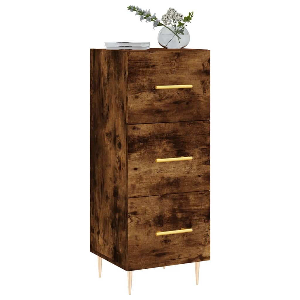 VidaXL Dressoir 34,5x34x90 cm bewerkt hout gerookt eiken