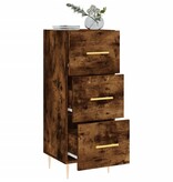 VidaXL Dressoir 34,5x34x90 cm bewerkt hout gerookt eiken