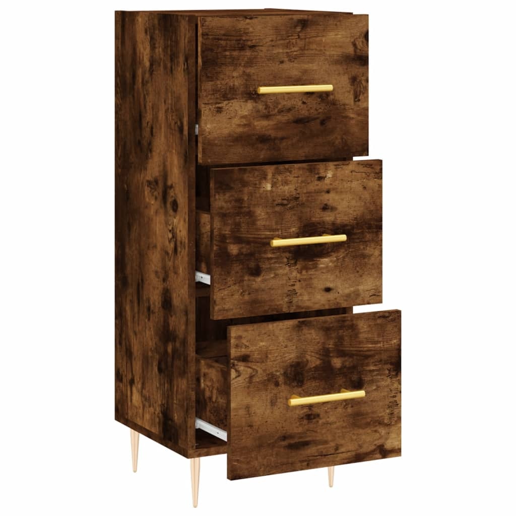 VidaXL Dressoir 34,5x34x90 cm bewerkt hout gerookt eiken