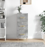 VidaXL Dressoir 34,5x34x90 cm bewerkt hout betongrijs