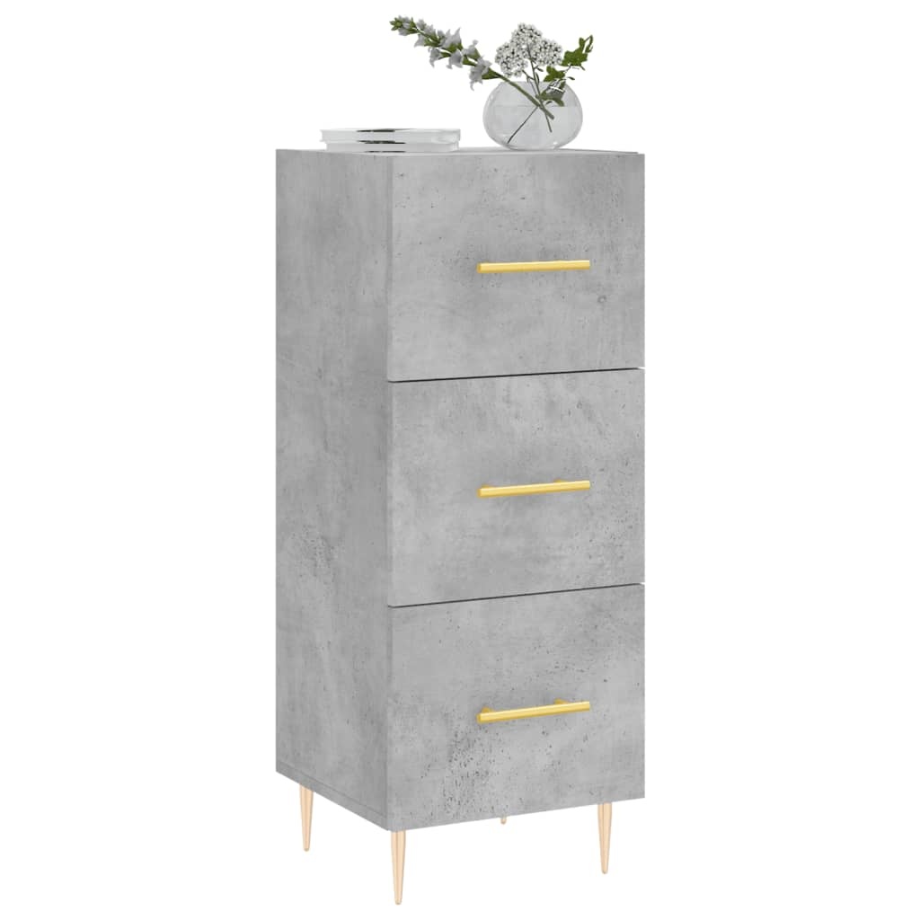 VidaXL Dressoir 34,5x34x90 cm bewerkt hout betongrijs