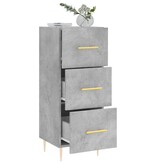 VidaXL Dressoir 34,5x34x90 cm bewerkt hout betongrijs