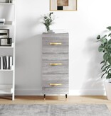 VidaXL Dressoir 34,5x34x90 cm bewerkt hout grijs sonoma eikenkleurig