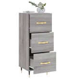 VidaXL Dressoir 34,5x34x90 cm bewerkt hout grijs sonoma eikenkleurig
