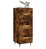 VidaXL Dressoir 34,5x34x90 cm bewerkt hout gerookt eiken