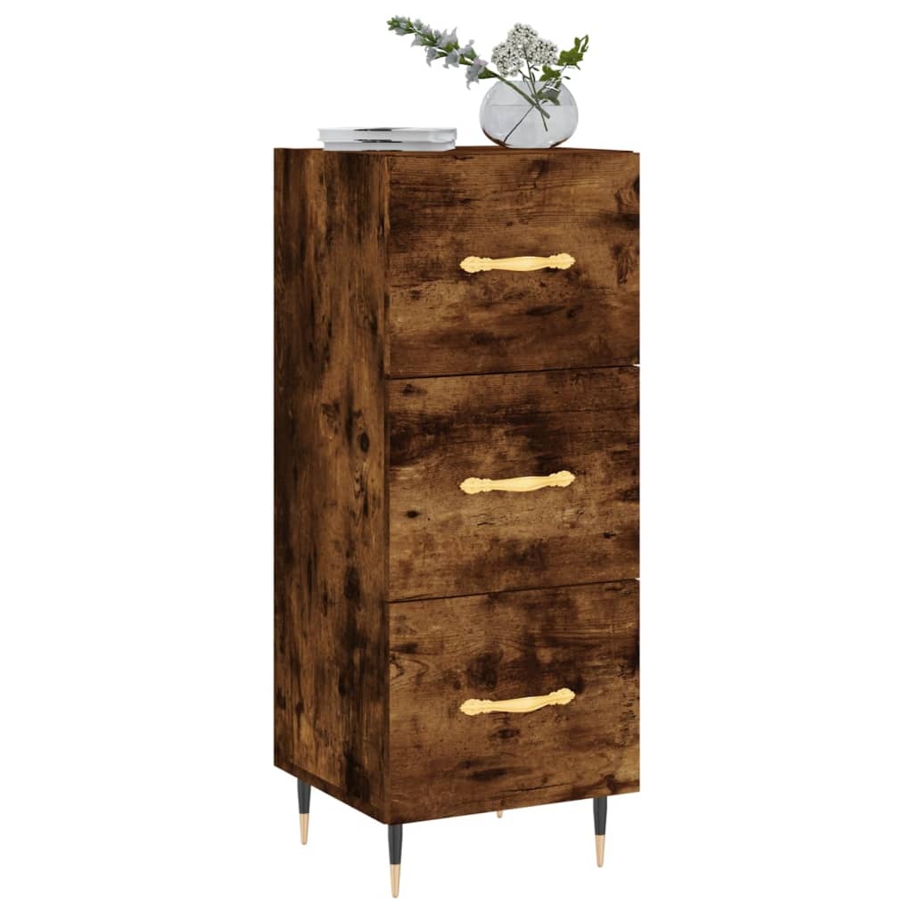 VidaXL Dressoir 34,5x34x90 cm bewerkt hout gerookt eiken