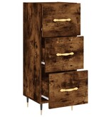 VidaXL Dressoir 34,5x34x90 cm bewerkt hout gerookt eiken