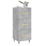 VidaXL Dressoir 34,5x34x90 cm bewerkt hout betongrijs