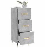 VidaXL Dressoir 34,5x34x90 cm bewerkt hout betongrijs