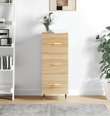 VidaXL Dressoir 34,5x34x90 cm bewerkt hout sonoma eiken