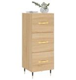 VidaXL Dressoir 34,5x34x90 cm bewerkt hout sonoma eiken