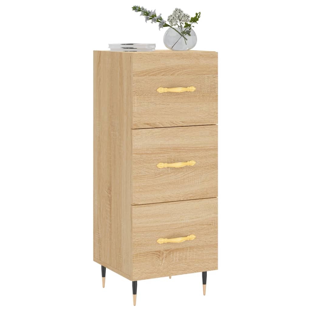 VidaXL Dressoir 34,5x34x90 cm bewerkt hout sonoma eiken