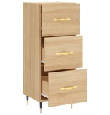 VidaXL Dressoir 34,5x34x90 cm bewerkt hout sonoma eiken