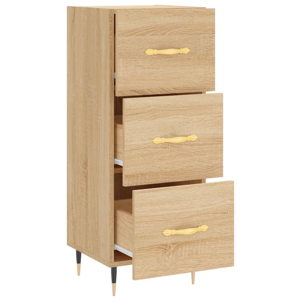 VidaXL Dressoir 34,5x34x90 cm bewerkt hout sonoma eiken