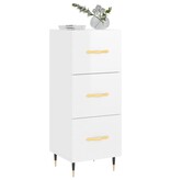 VidaXL Dressoir 34,5x34x90 cm bewerkt hout hoogglans wit