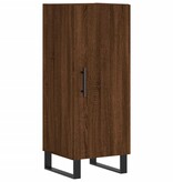VidaXL Dressoir 34,5x34x90 cm bewerkt hout bruineikenkleurig