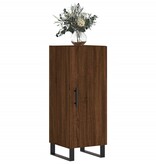 VidaXL Dressoir 34,5x34x90 cm bewerkt hout bruineikenkleurig