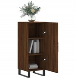 VidaXL Dressoir 34,5x34x90 cm bewerkt hout bruineikenkleurig