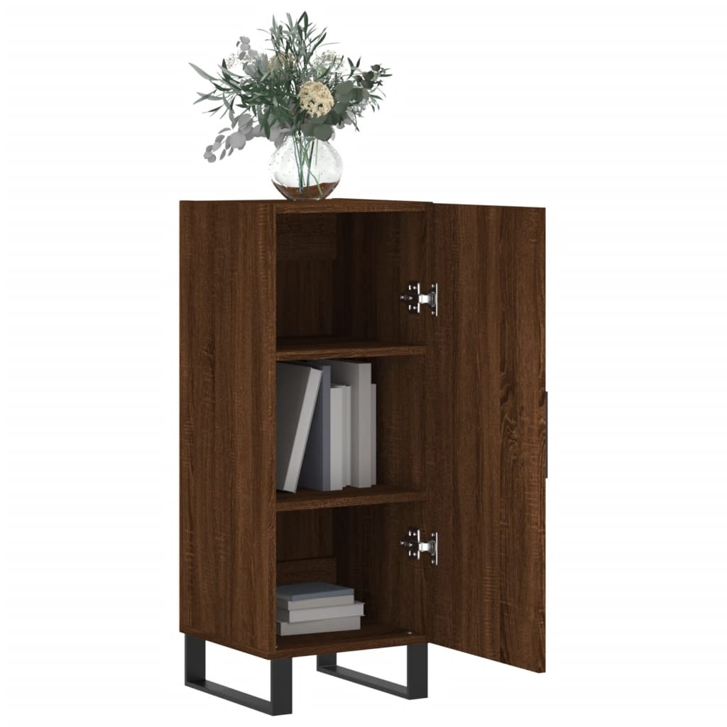 VidaXL Dressoir 34,5x34x90 cm bewerkt hout bruineikenkleurig