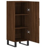 VidaXL Dressoir 34,5x34x90 cm bewerkt hout bruineikenkleurig