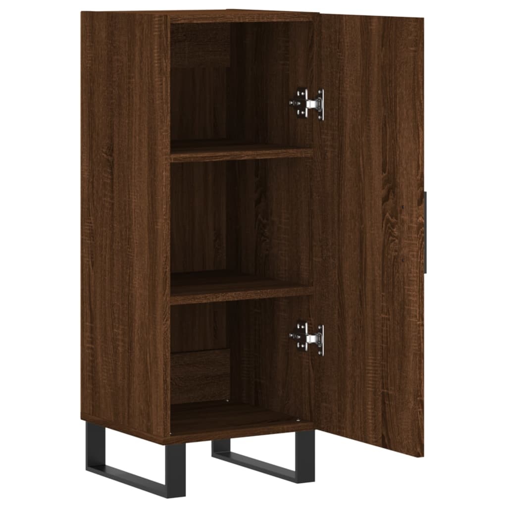 VidaXL Dressoir 34,5x34x90 cm bewerkt hout bruineikenkleurig