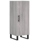 VidaXL Dressoir 34,5x34x90 cm bewerkt hout grijs sonoma eikenkleurig