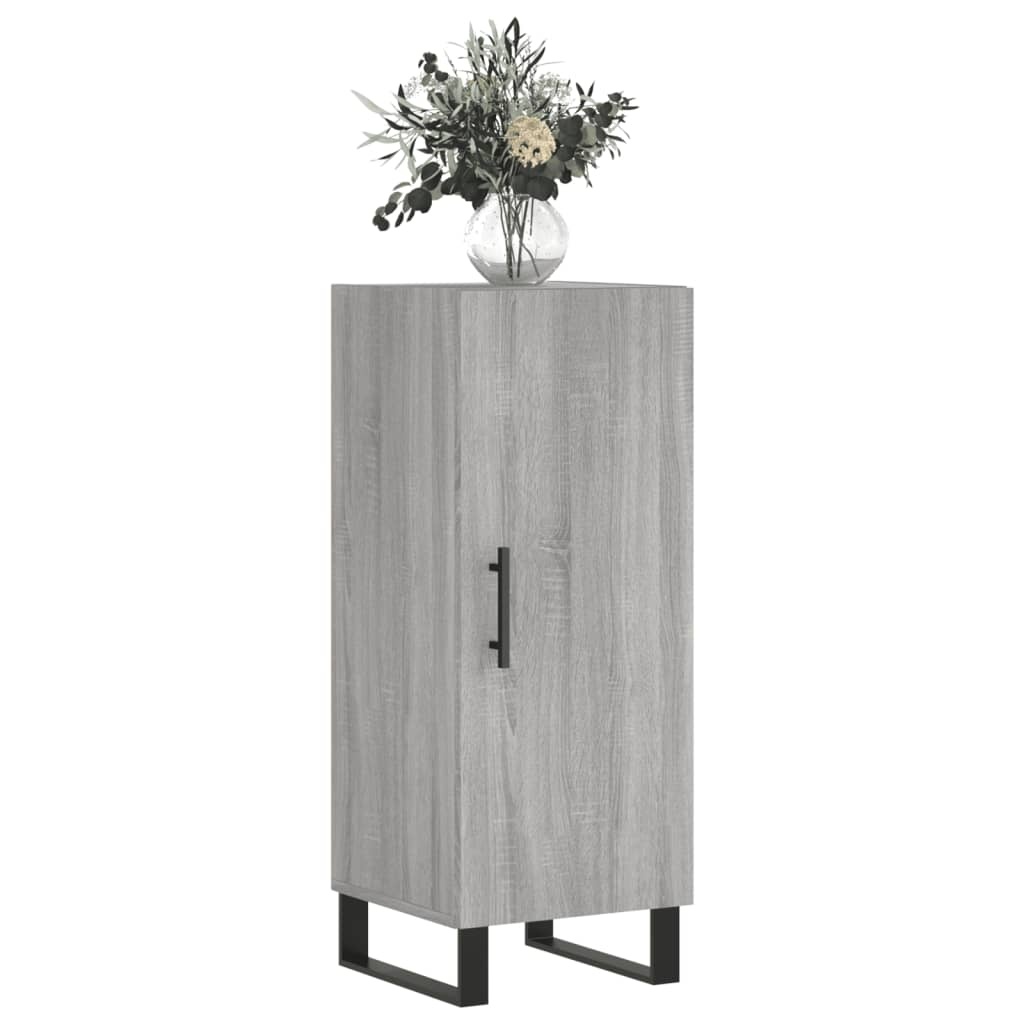 VidaXL Dressoir 34,5x34x90 cm bewerkt hout grijs sonoma eikenkleurig
