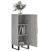 VidaXL Dressoir 34,5x34x90 cm bewerkt hout grijs sonoma eikenkleurig