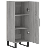 VidaXL Dressoir 34,5x34x90 cm bewerkt hout grijs sonoma eikenkleurig