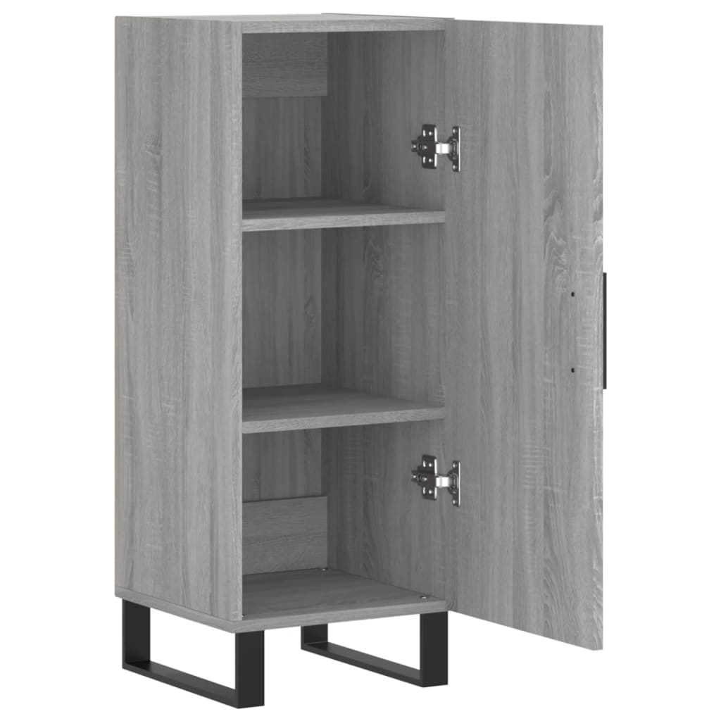 VidaXL Dressoir 34,5x34x90 cm bewerkt hout grijs sonoma eikenkleurig