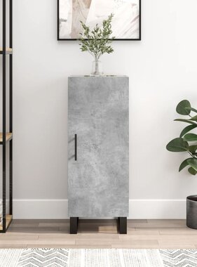 VidaXL Dressoir 34,5x34x90 cm bewerkt hout betongrijs