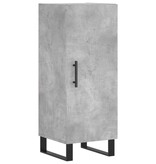 VidaXL Dressoir 34,5x34x90 cm bewerkt hout betongrijs