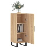 VidaXL Dressoir 34,5x34x90 cm bewerkt hout sonoma eiken