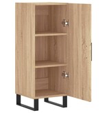 VidaXL Dressoir 34,5x34x90 cm bewerkt hout sonoma eiken