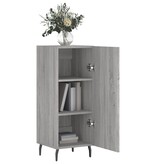 VidaXL Dressoir 34,5x34x90 cm bewerkt hout grijs sonoma eikenkleurig