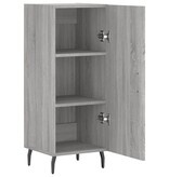 VidaXL Dressoir 34,5x34x90 cm bewerkt hout grijs sonoma eikenkleurig