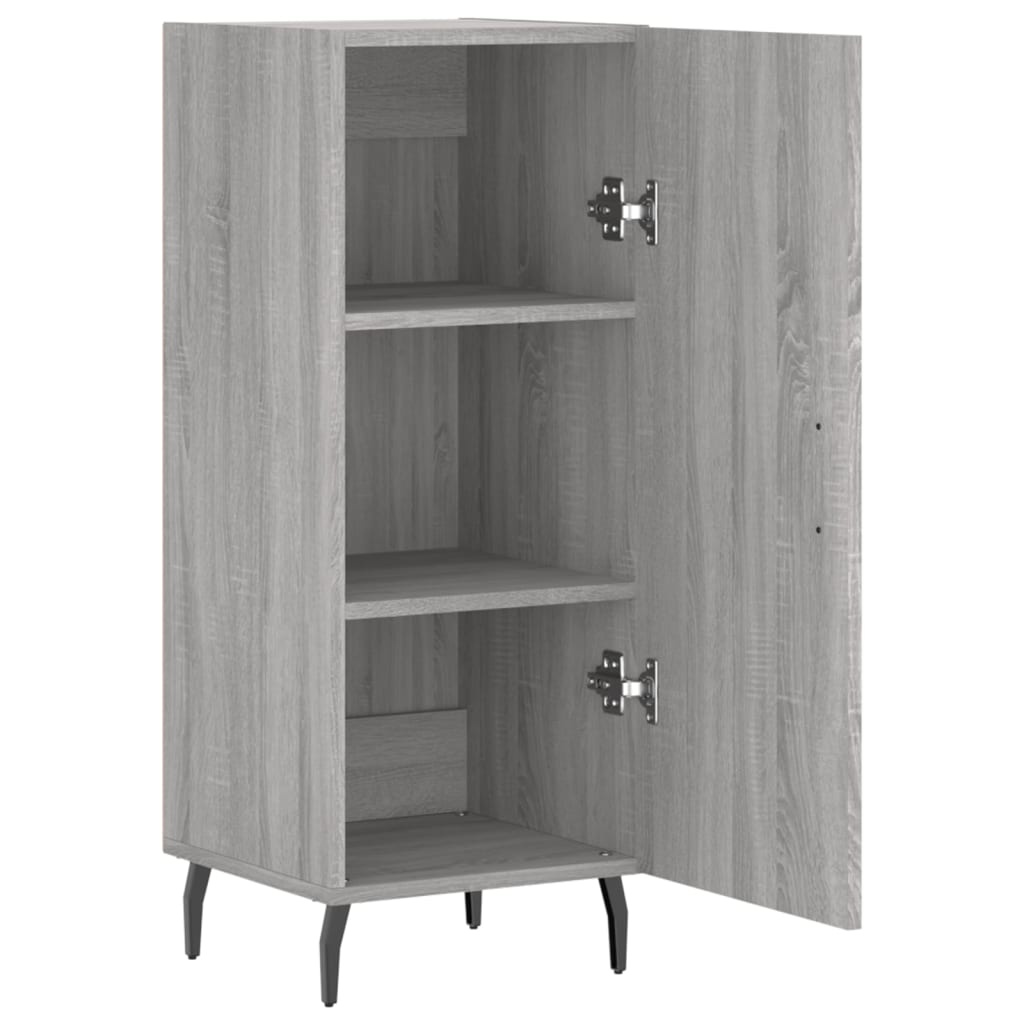 VidaXL Dressoir 34,5x34x90 cm bewerkt hout grijs sonoma eikenkleurig