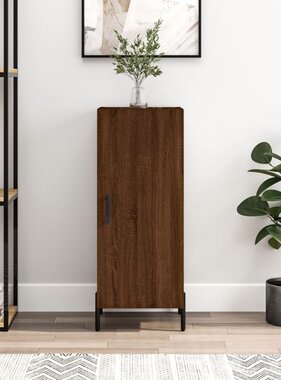 VidaXL Dressoir 34,5x34x90 cm bewerkt hout bruineikenkleurig