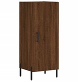 VidaXL Dressoir 34,5x34x90 cm bewerkt hout bruineikenkleurig