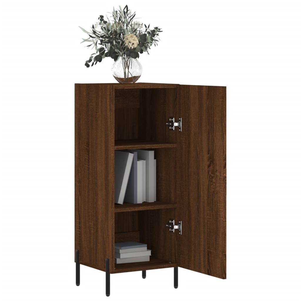 VidaXL Dressoir 34,5x34x90 cm bewerkt hout bruineikenkleurig