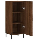 VidaXL Dressoir 34,5x34x90 cm bewerkt hout bruineikenkleurig