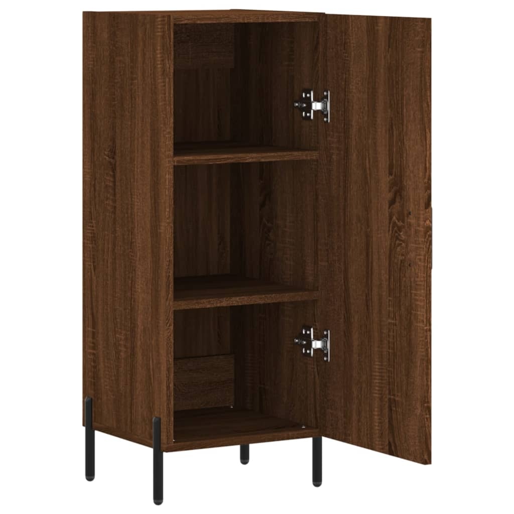 VidaXL Dressoir 34,5x34x90 cm bewerkt hout bruineikenkleurig